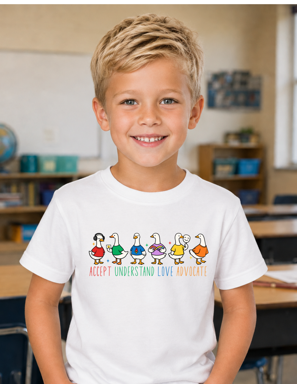 Accept Understand Love Advocate Ducks T-Shirt | YOUTH