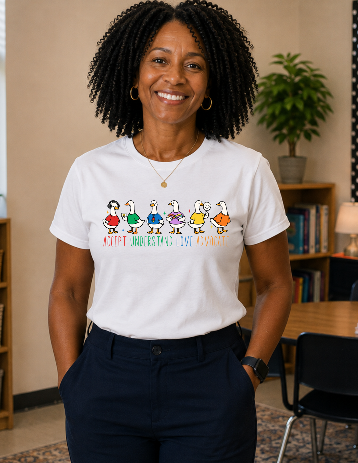 Accept Understand Love Advocate Ducks T-Shirt | ADULT