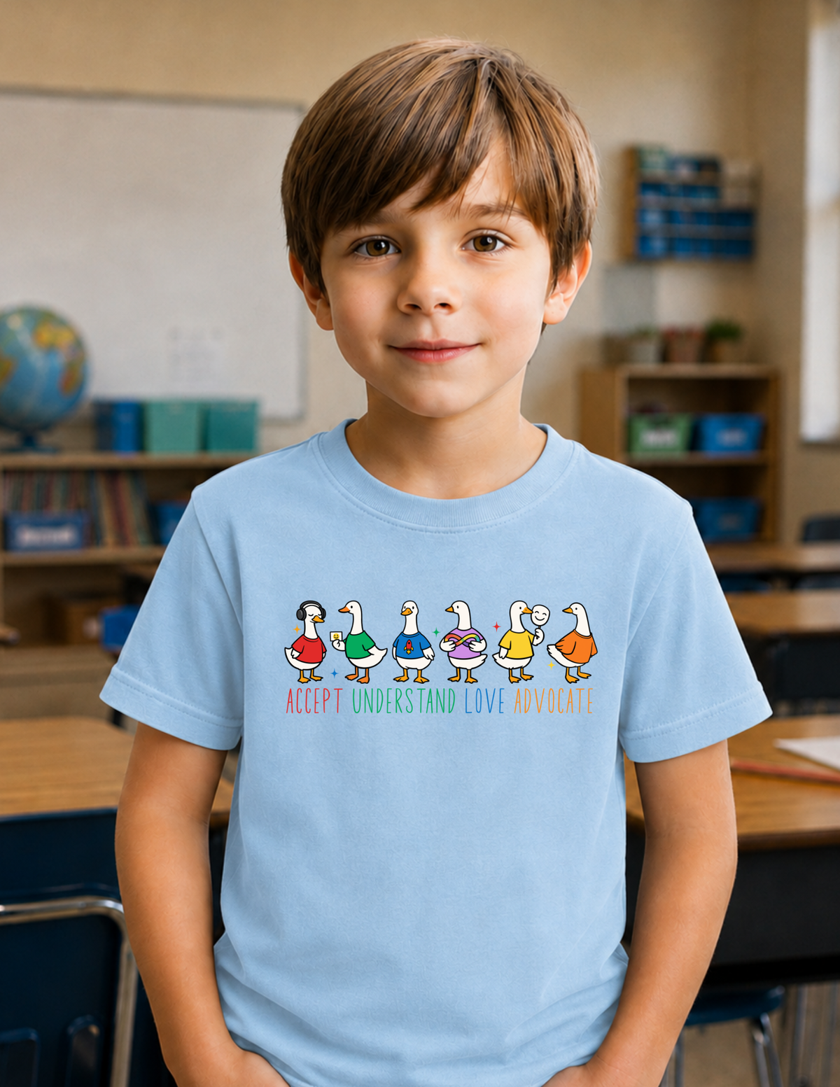 Accept Understand Love Advocate Ducks T-Shirt | YOUTH