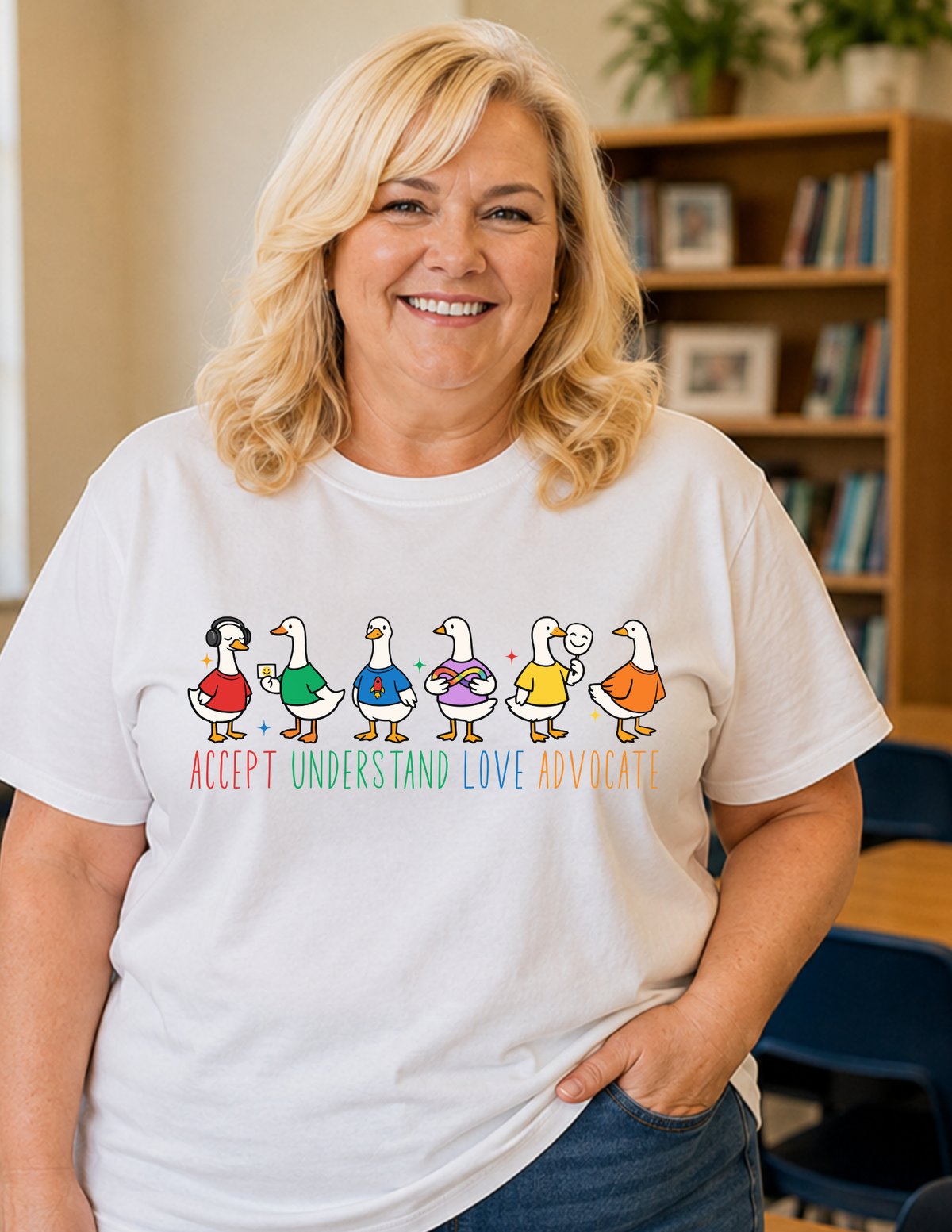 Accept Understand Love Advocate Ducks T-Shirt | ADULT