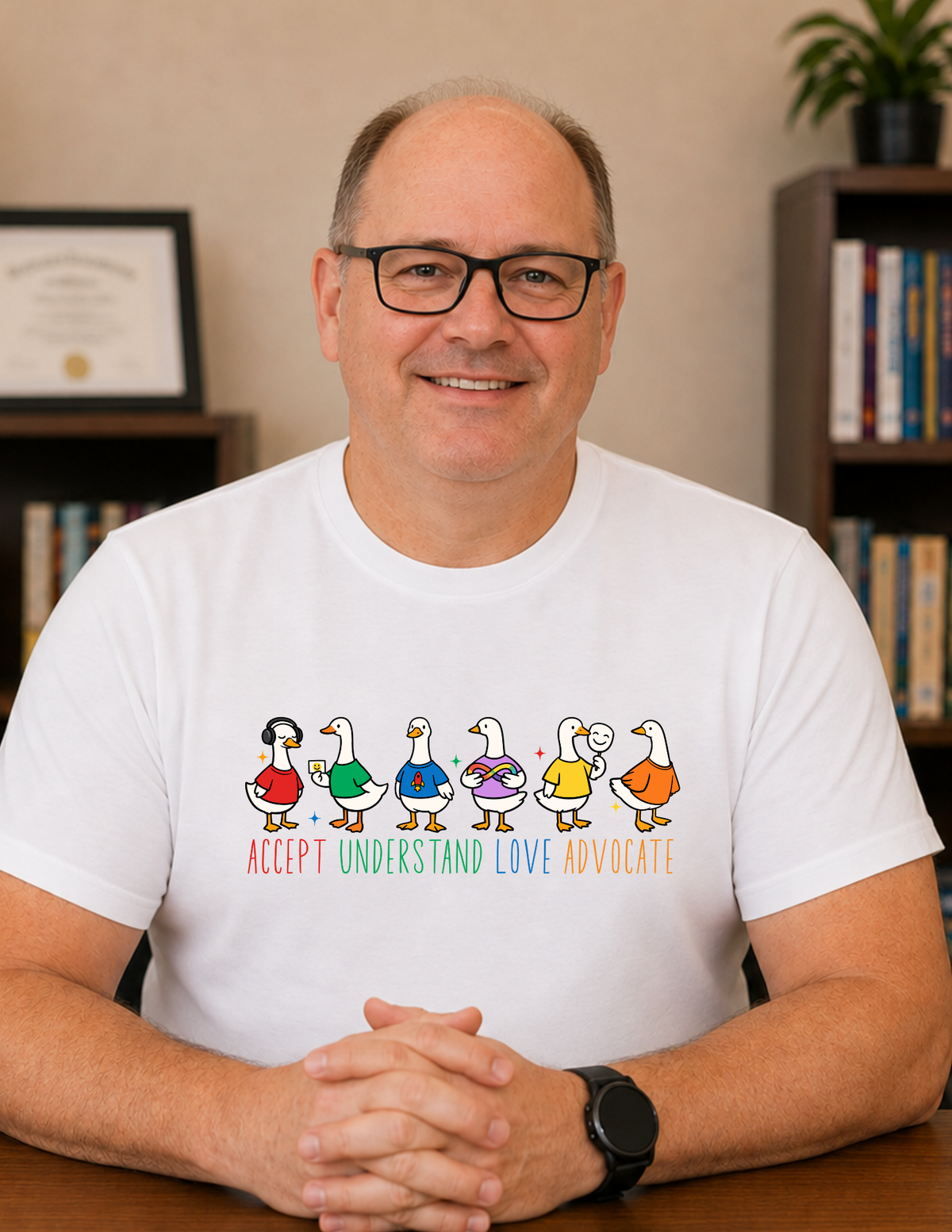 Accept Understand Love Advocate Ducks T-Shirt | ADULT