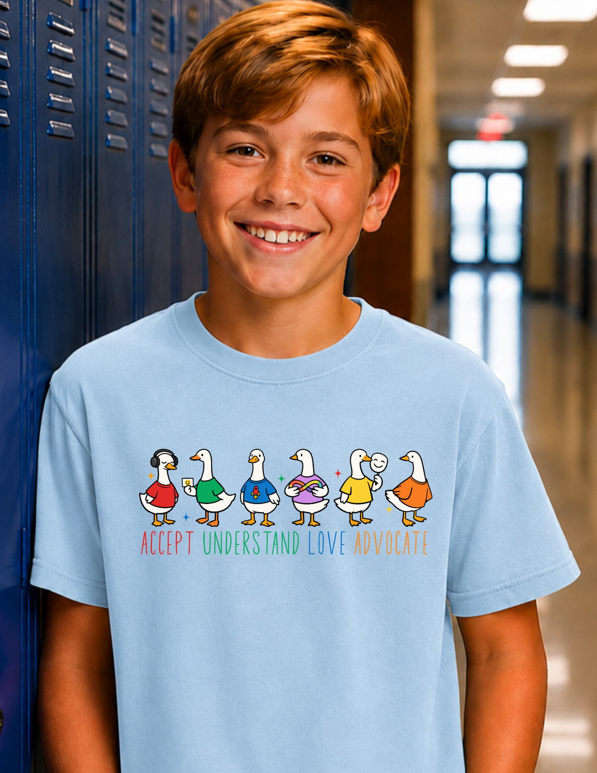 Accept Understand Love Advocate Ducks T-Shirt | YOUTH