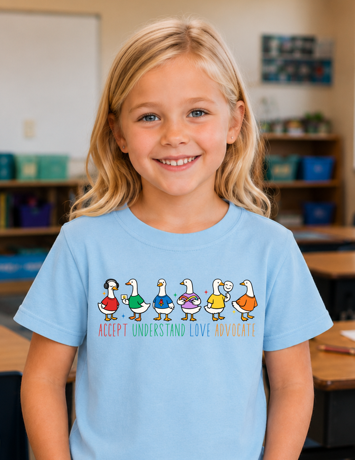 Accept Understand Love Advocate Ducks T-Shirt | YOUTH
