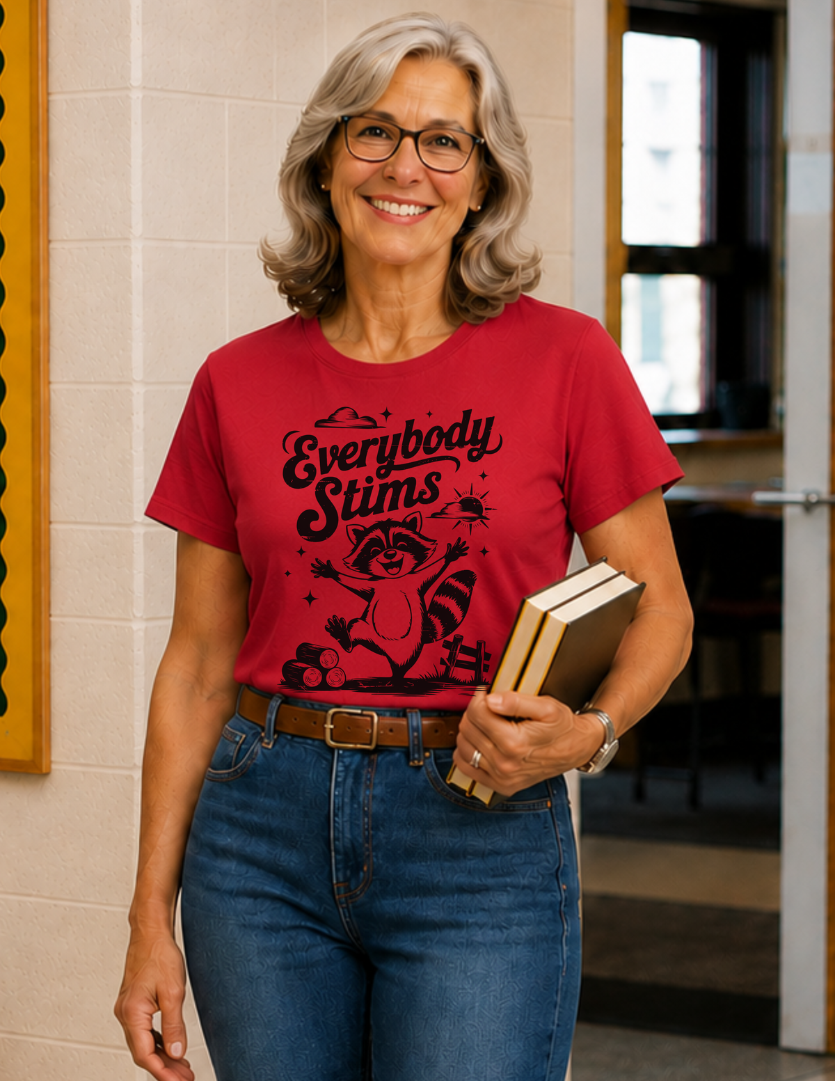 Everybody Stims Raccoon T-Shirt | ADULT