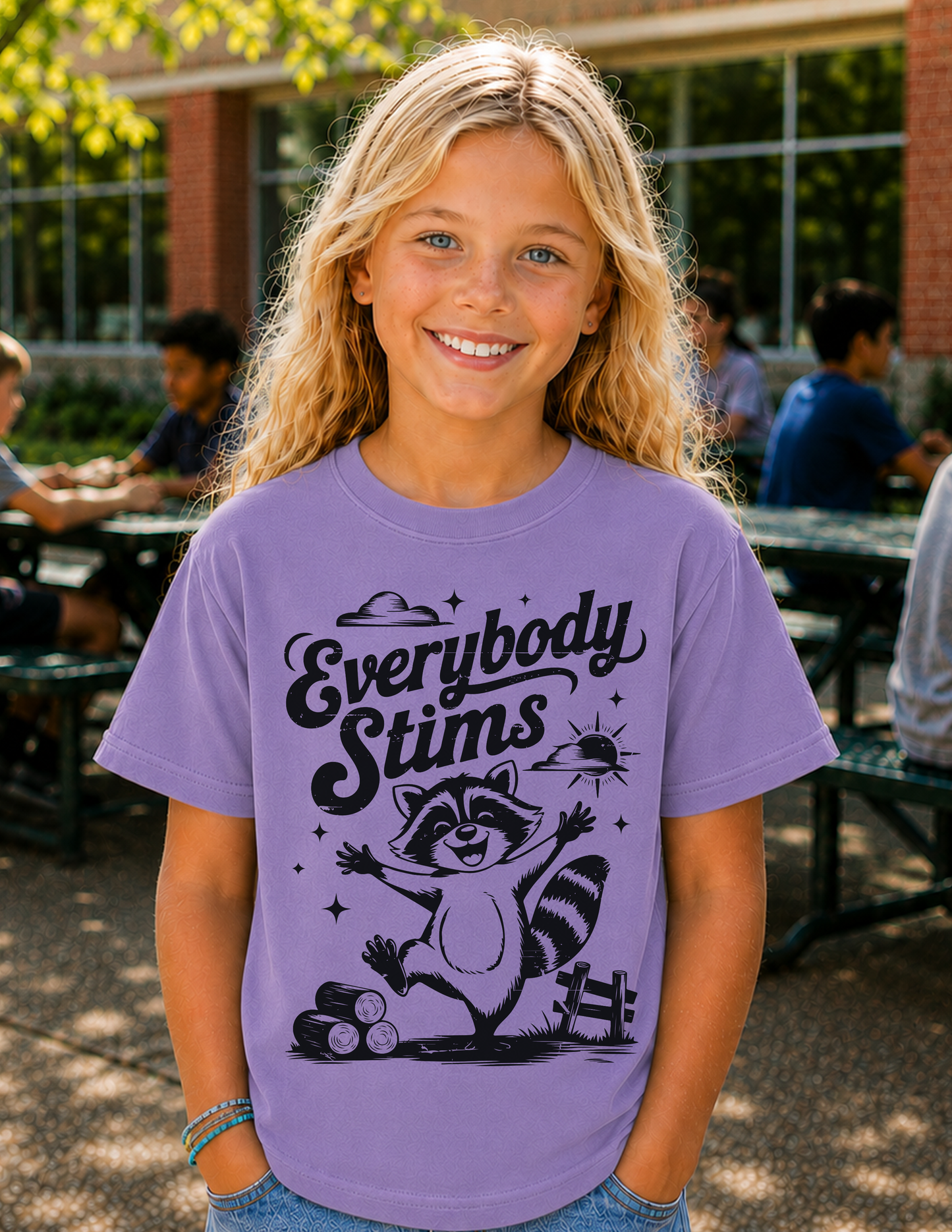 Everybody Stims Raccoon T-Shirt | YOUTH