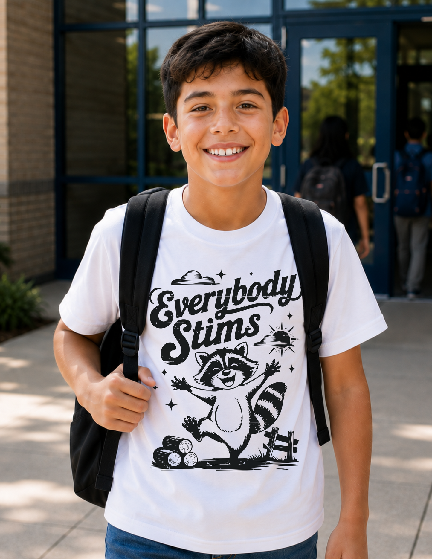 Everybody Stims Raccoon T-Shirt | YOUTH