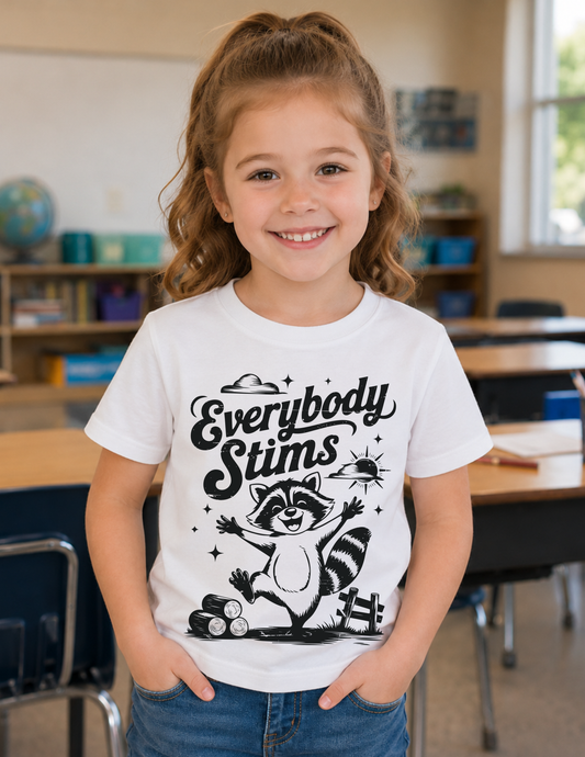 Everybody Stims Raccoon T-Shirt | YOUTH