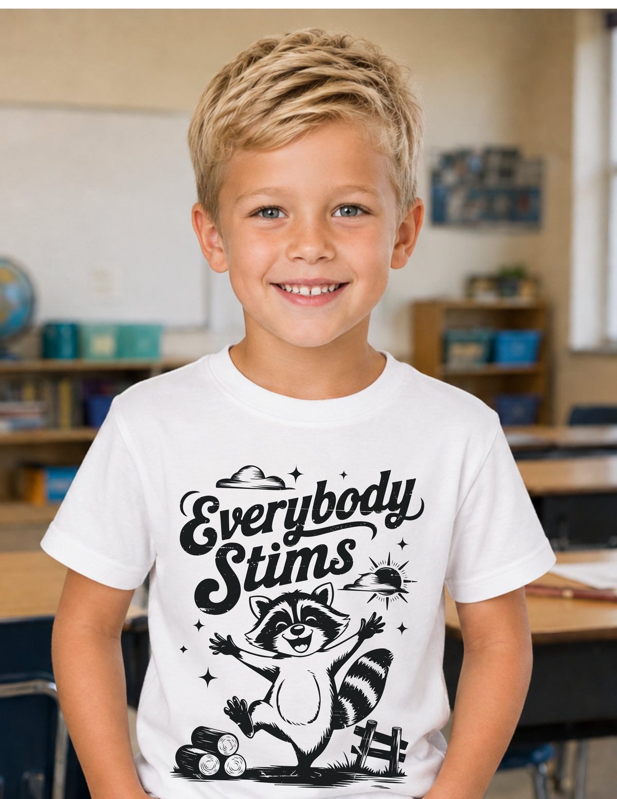 Everybody Stims Raccoon T-Shirt | YOUTH
