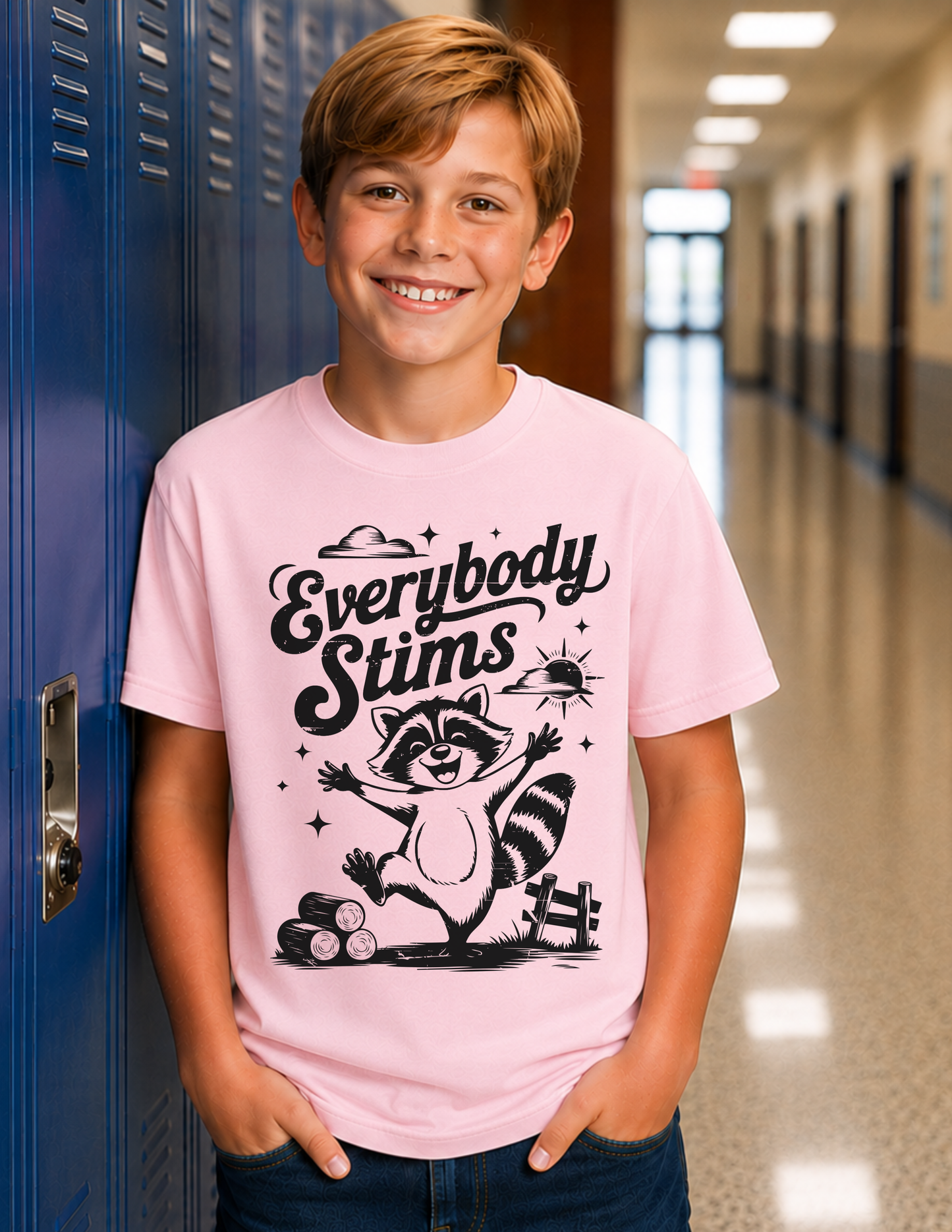 Everybody Stims Raccoon T-Shirt | YOUTH