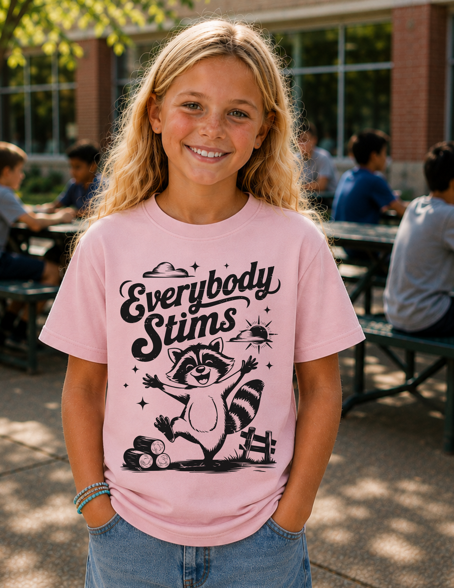 Everybody Stims Raccoon T-Shirt | YOUTH