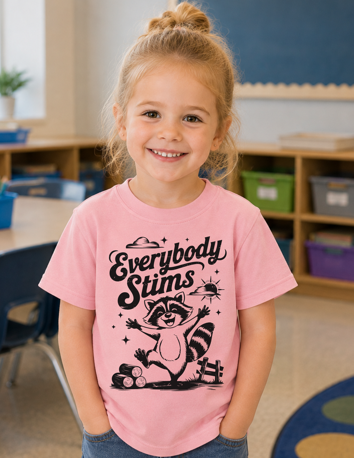 Everybody Stims Raccoon T-Shirt | YOUTH