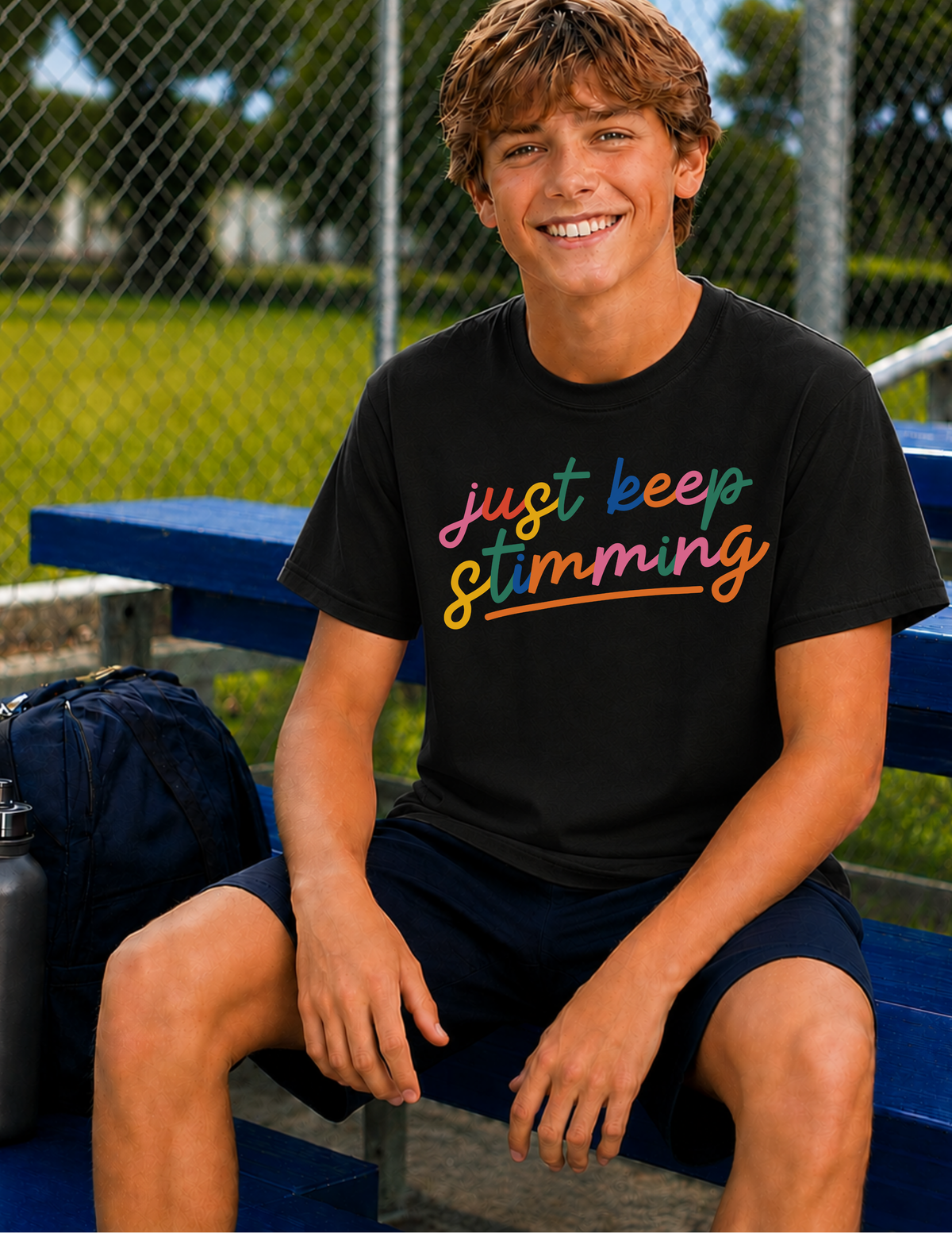 Just Keep Stimming MultiColor T-Shirt | YOUTH