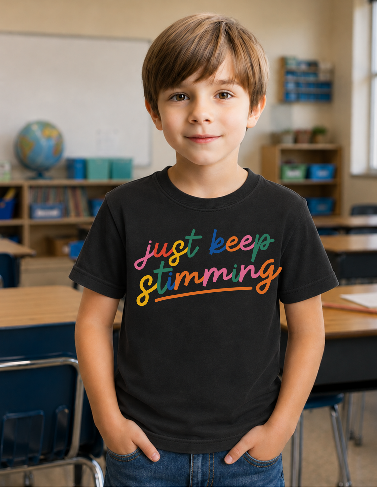 Just Keep Stimming MultiColor T-Shirt | YOUTH