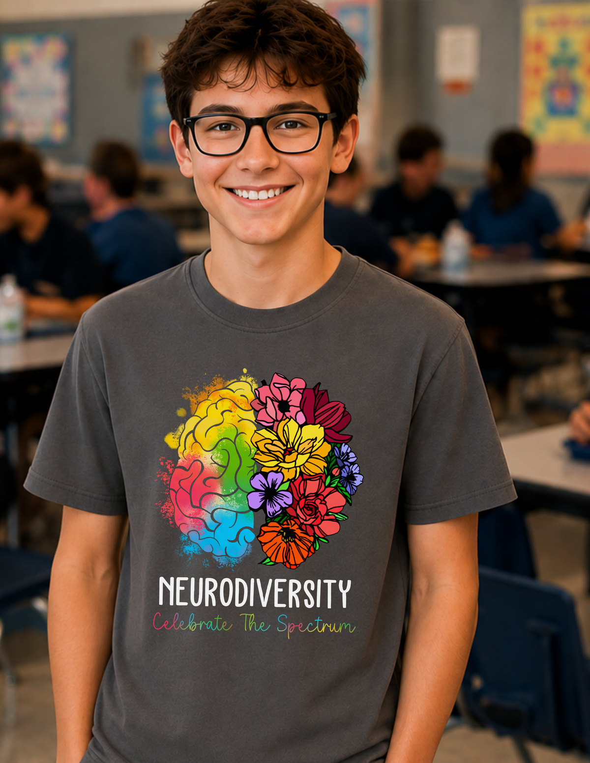 Neurodiversity Celebrate The Spectrum T-Shirt | YOUTH