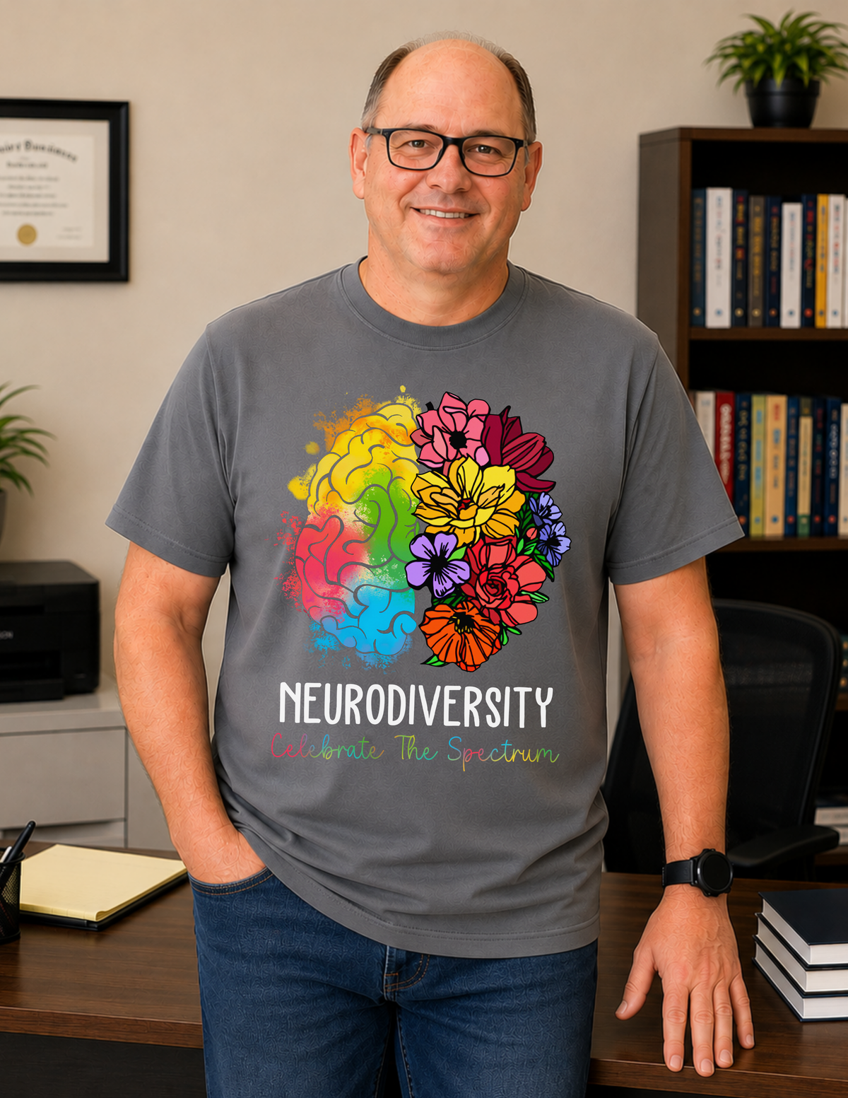 Neurodiversity Celebrate The Spectrum T-Shirt  |  ADULT
