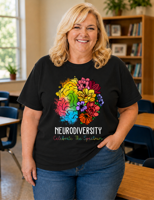 Neurodiversity Celebrate The Spectrum T-Shirt  |  ADULT