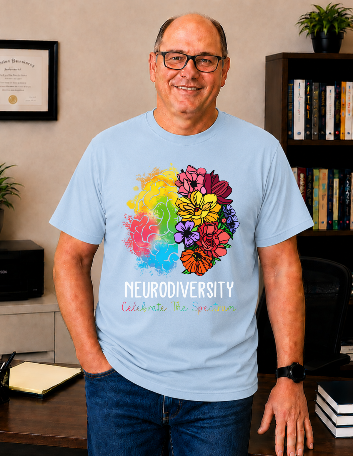 Neurodiversity Celebrate The Spectrum T-Shirt  |  ADULT