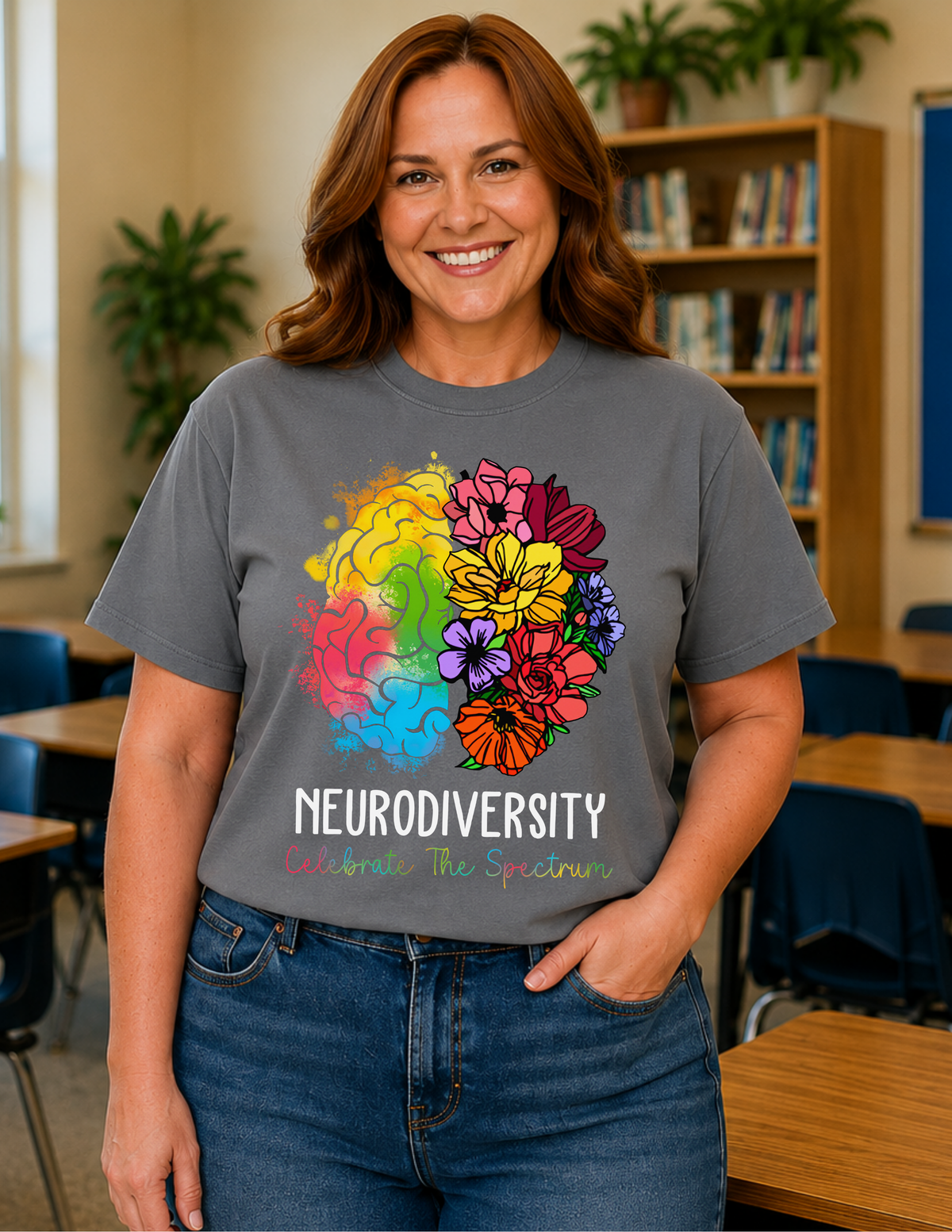 Neurodiversity Celebrate The Spectrum T-Shirt  |  ADULT
