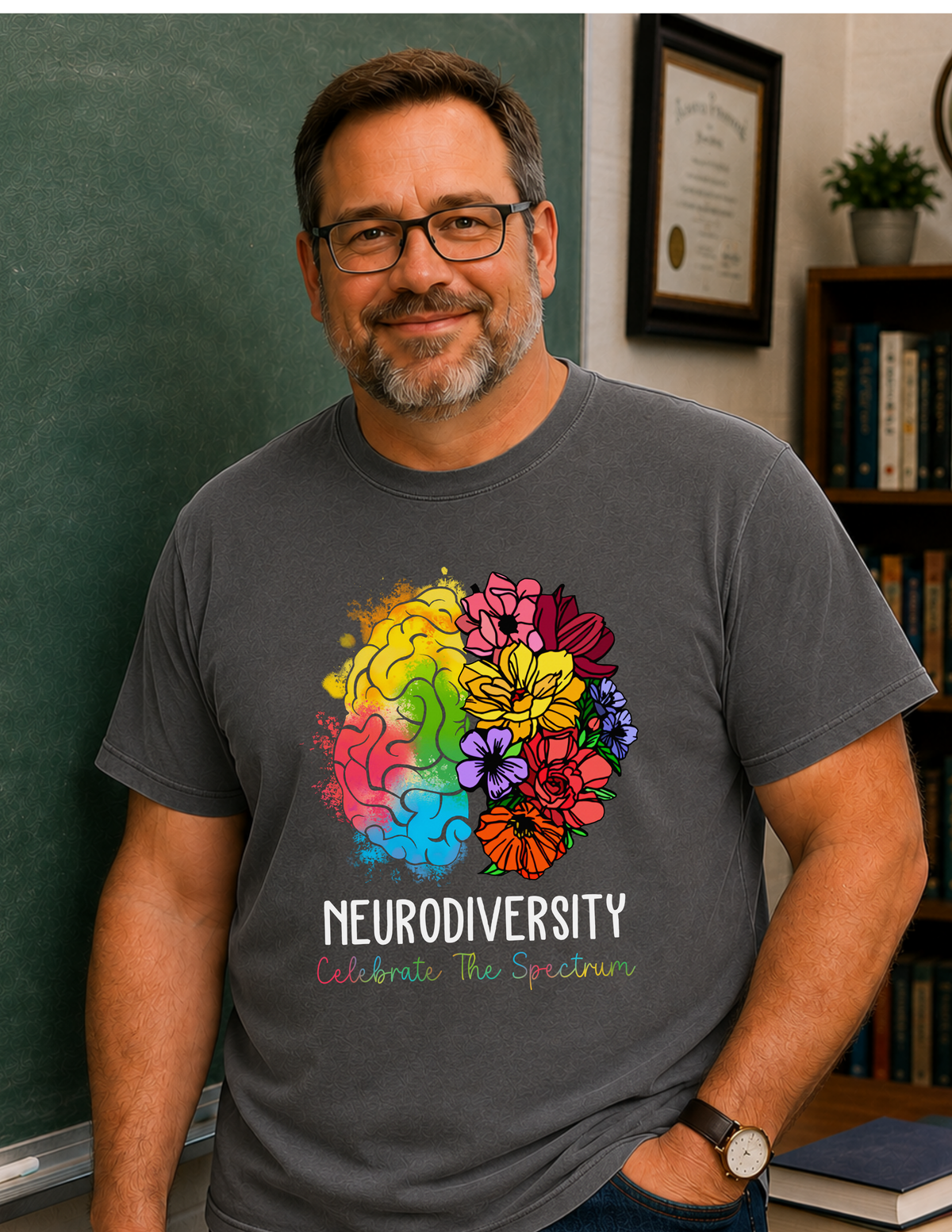 Neurodiversity Celebrate The Spectrum T-Shirt  |  ADULT