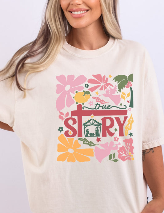 True Story Boho Floral T-Shirt
