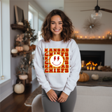 Kansas Chiefs Smiley Face TeeShirt  *ADULT Size*