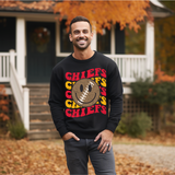 Chiefs Football Smiley  Tshirt  *ADULT Size*