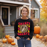 Chiefs Football Smiley  Tshirt  *ADULT Size*