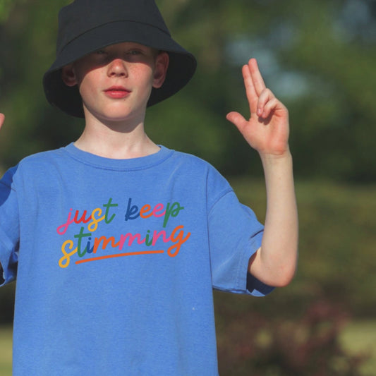Just Keep Stimming Autism Awareness T-Shirt YOUTH