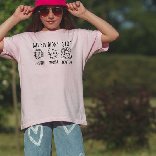 Einstein Mozart Newton Autism Awareness T-Shirt YOUTH