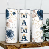 Blue and Rose Gold Floral with "MAMA"